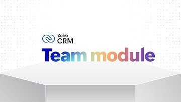 Introducing Team modules and Teamspaces | Zoho CRM for Everyone