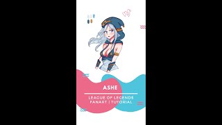 Ashe | League of Legends | FAN ART | ANIME GIRL | TUTORIAL | DIGITAL ART #shorts #art #speedpaint