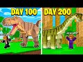 I Survived 200 Days In Jurrasicraft Minecraft (Here's What Happened)