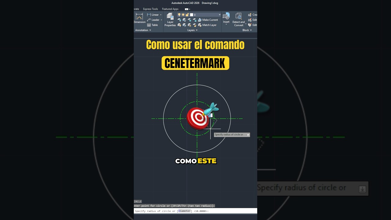 🚀 Como Crear una Marca en el Centro de un Circulo en AutoCAD