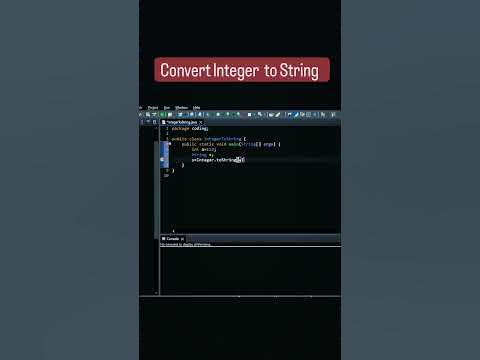 How to Convert integer to String in java? #coding #java #javacoding # ...