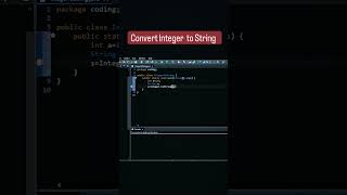 How to Convert integer  to String in java? #coding #java #javacoding #programming