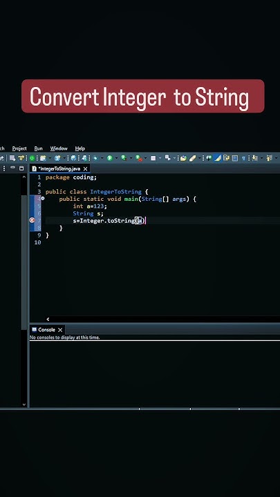 How to Convert integer to String in java? #coding #java #javacoding # ...