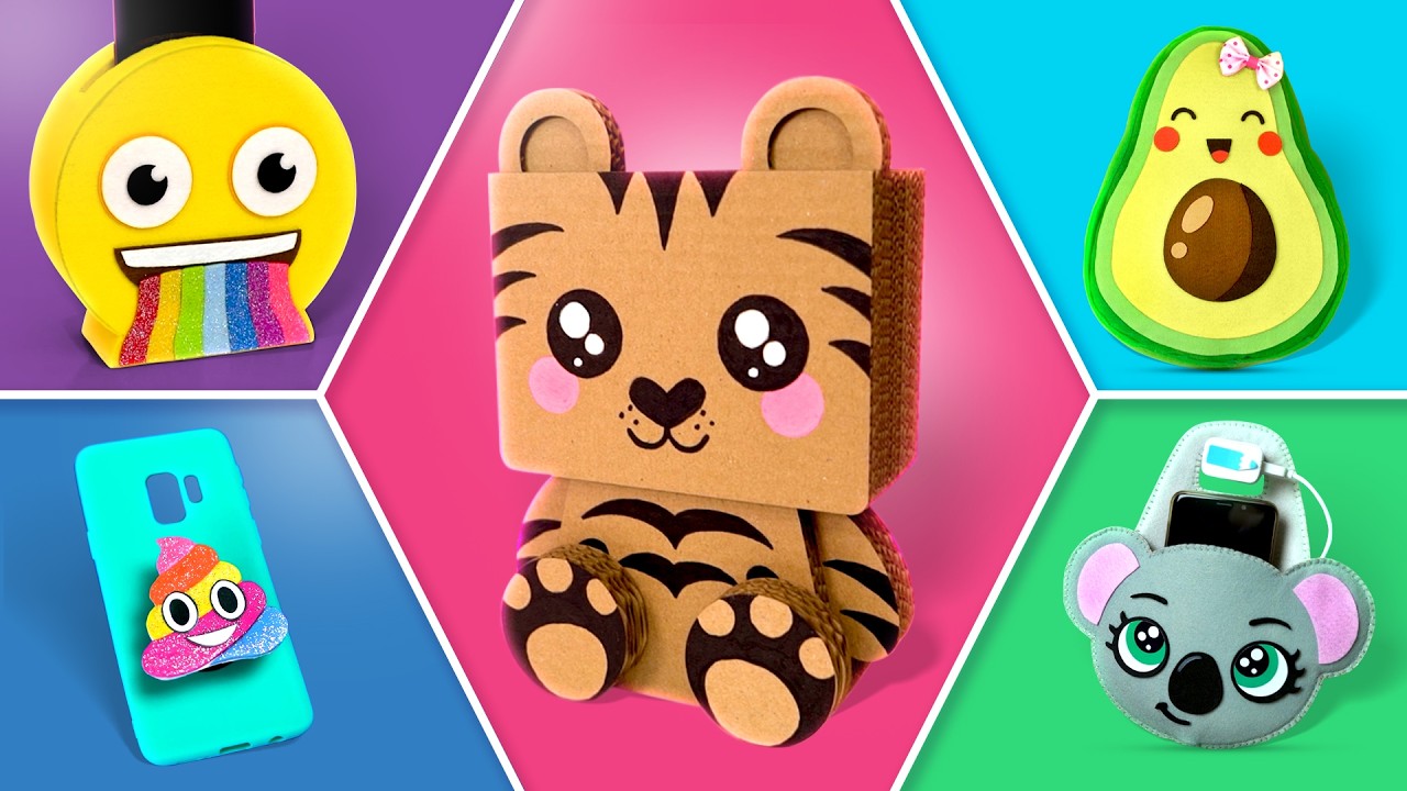 10 IDEIAS GENIAIS PARA CELULAR 📲 DIY de Capinha, Suporte, Almofada, Apoiador, Popsocket