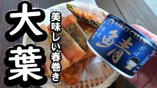 さば缶の美味しいレシピ！さばと大葉の春巻き