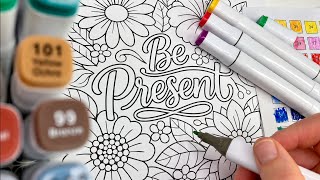Information Mindfulness Coloring for Adults 🌸 Relaxing Marker ASMR | No Talking News