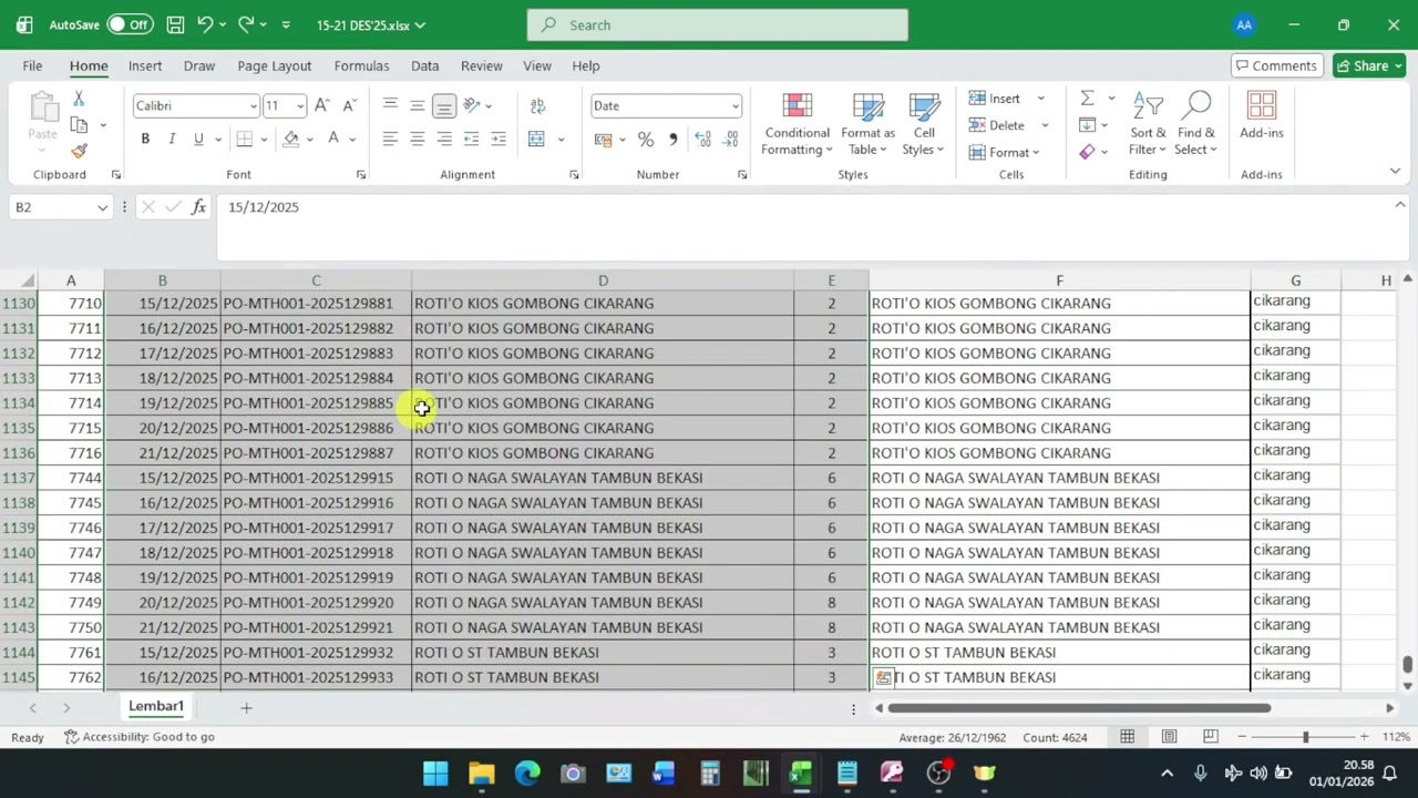 Tutorial Rekapan Roti O