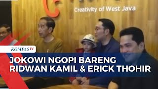 Jokowi Ngopi di Bandung Bareng Sejumlah Menteri dan Gubenur Jawa Barat