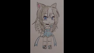 Как нарисовать персонажа из игры Gacha life // How to draw gacha life character // gacha // гача