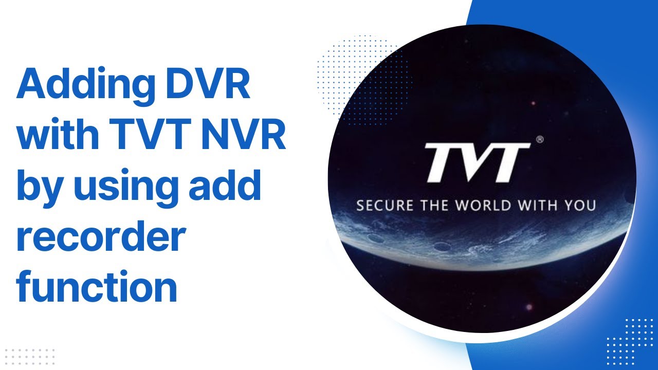 How to add DVR with NVR by using add recorder function? - YouTube