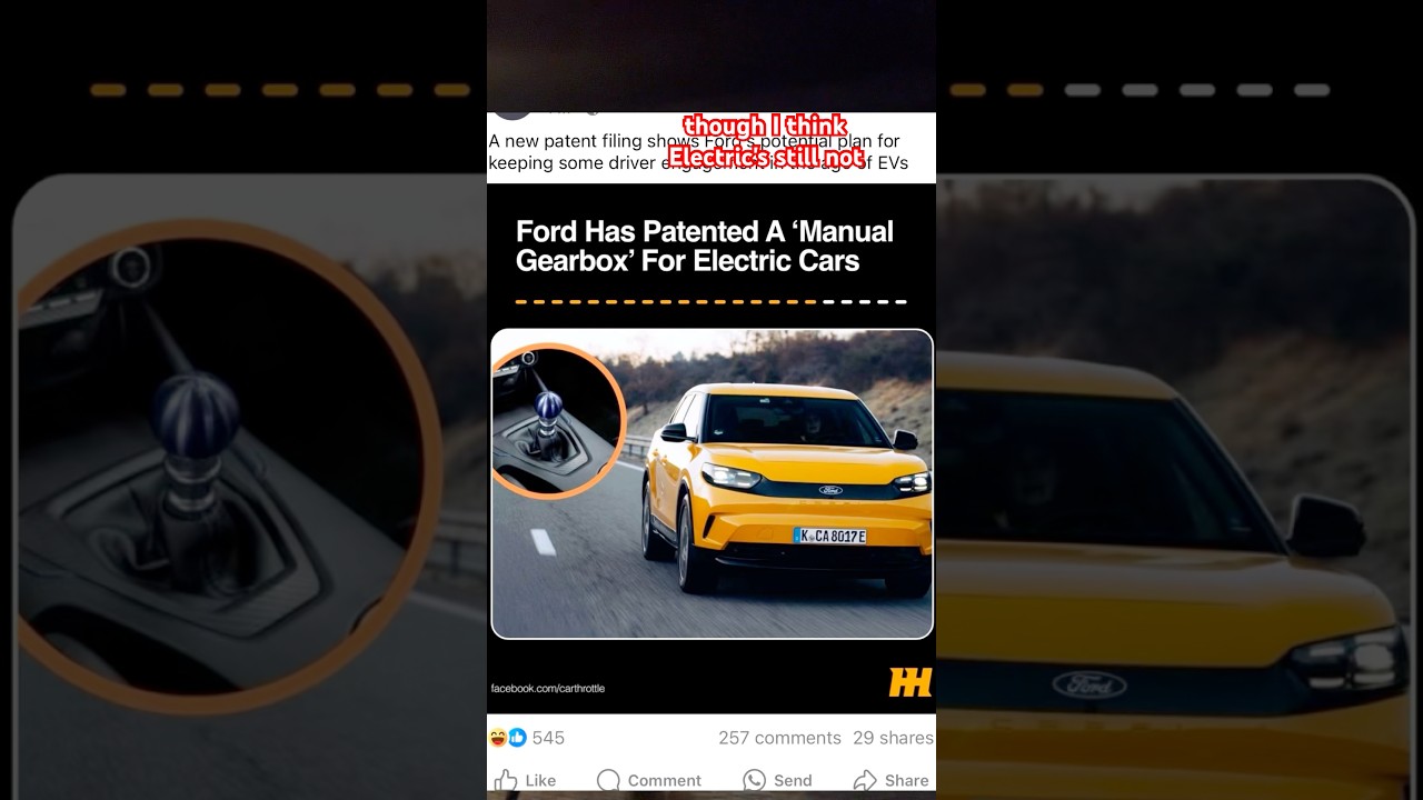 Ford Patents Manual Gear Box For EV’s 