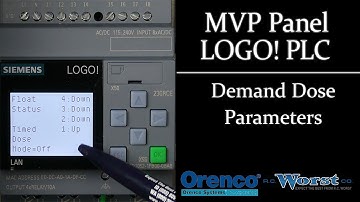Orenco MVP Panel Logo PLC Demand Dose Parameters