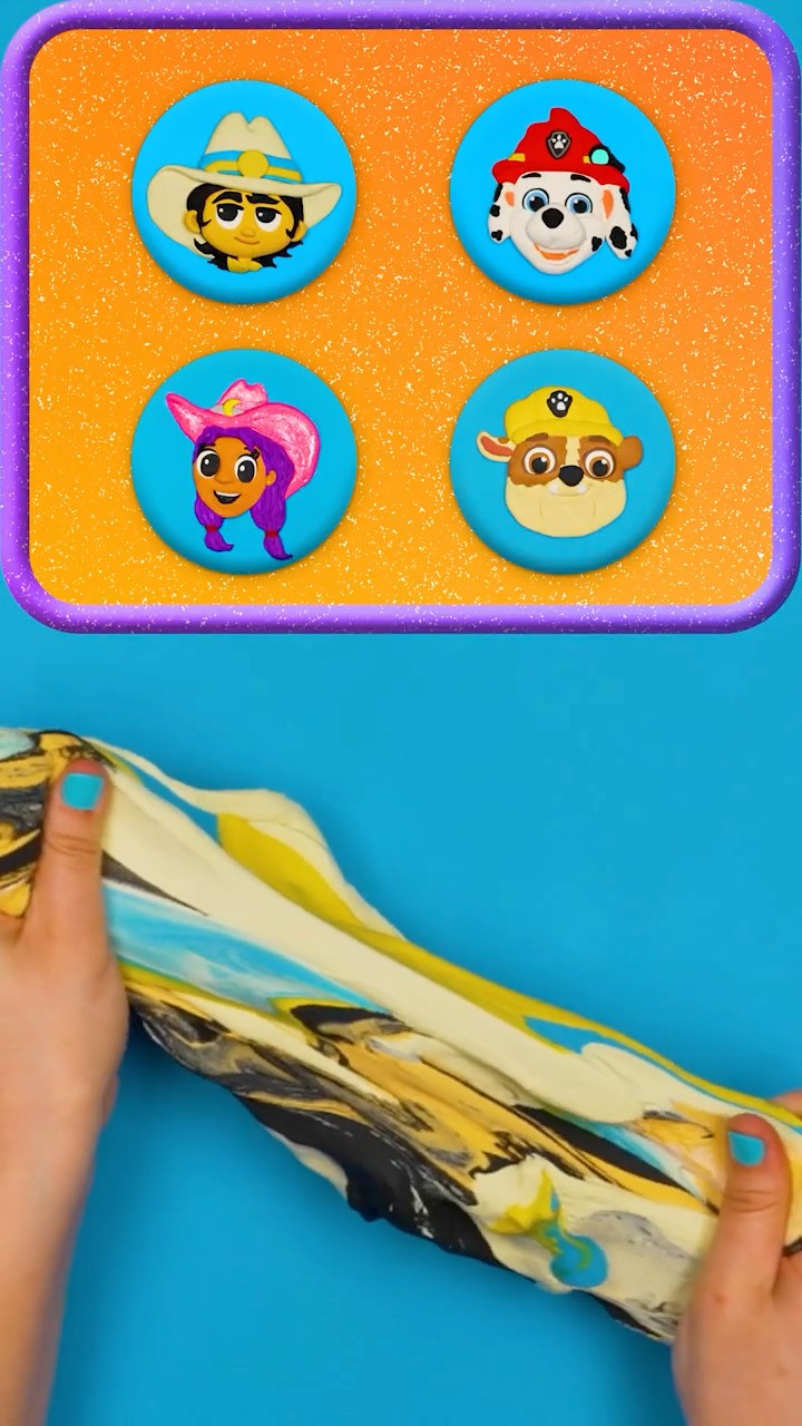 let's make Kid Cowboy slime art! #shorts