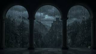 Endless Rain Beyond Ancient Castle Windows 🌧️ White Noise for Better Sleep