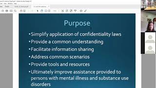 Confidentiality and Law Enforcement Manual Zoom Meeting