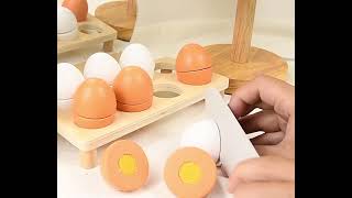 Lifelike Duck Egg Set Educational Wooden Simulation Egg High Hardness Simulation Egg Set