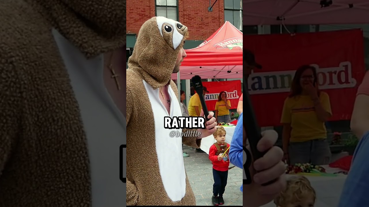 Lady at Pride think Biden Sucks! 