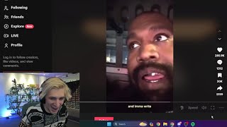 xQc Dies Laughing at Kanye's Super Bowl Commercial