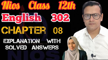 Nios Class 12th English 302 | A Case Of Suspicion Ch -8 Explanation and Solved Question With Answer💯