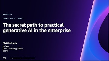 AWS re:Invent 2023 - The secret path to practical generative AI in the enterprise (AIM360)