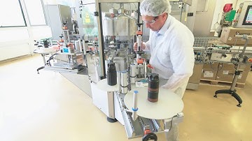 Gernep Rotary Labeler for front & back label application on plastic bottles