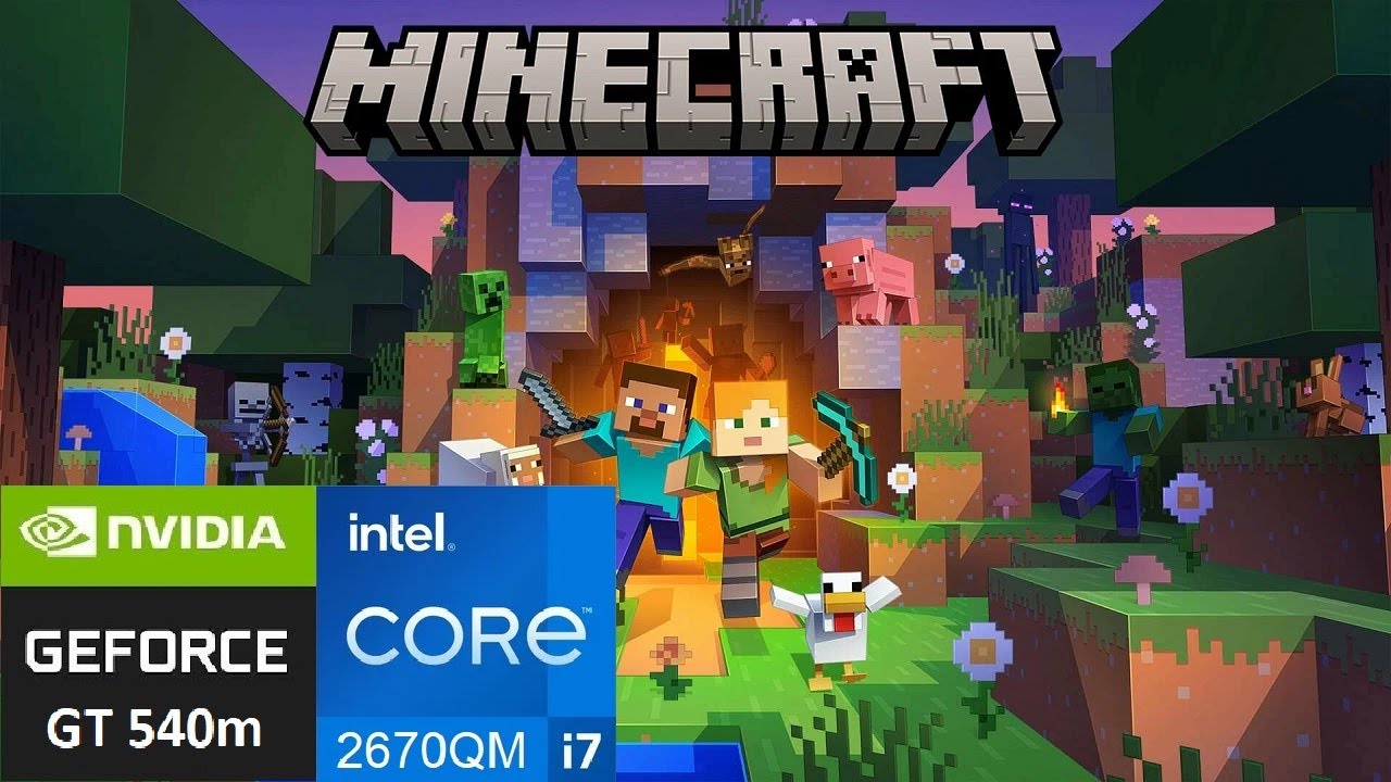 [GeForce GT 540m + i7 2670QM] Benchmark: Minecraft 1.21.4 - YouTube