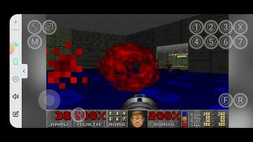 playing doom 2 (hell on earth) (dos player) with cheats (link in description)