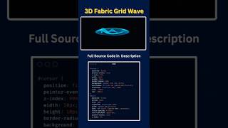 Insane 3D Grid Wave Animation (HTML + CSS Only) #coding