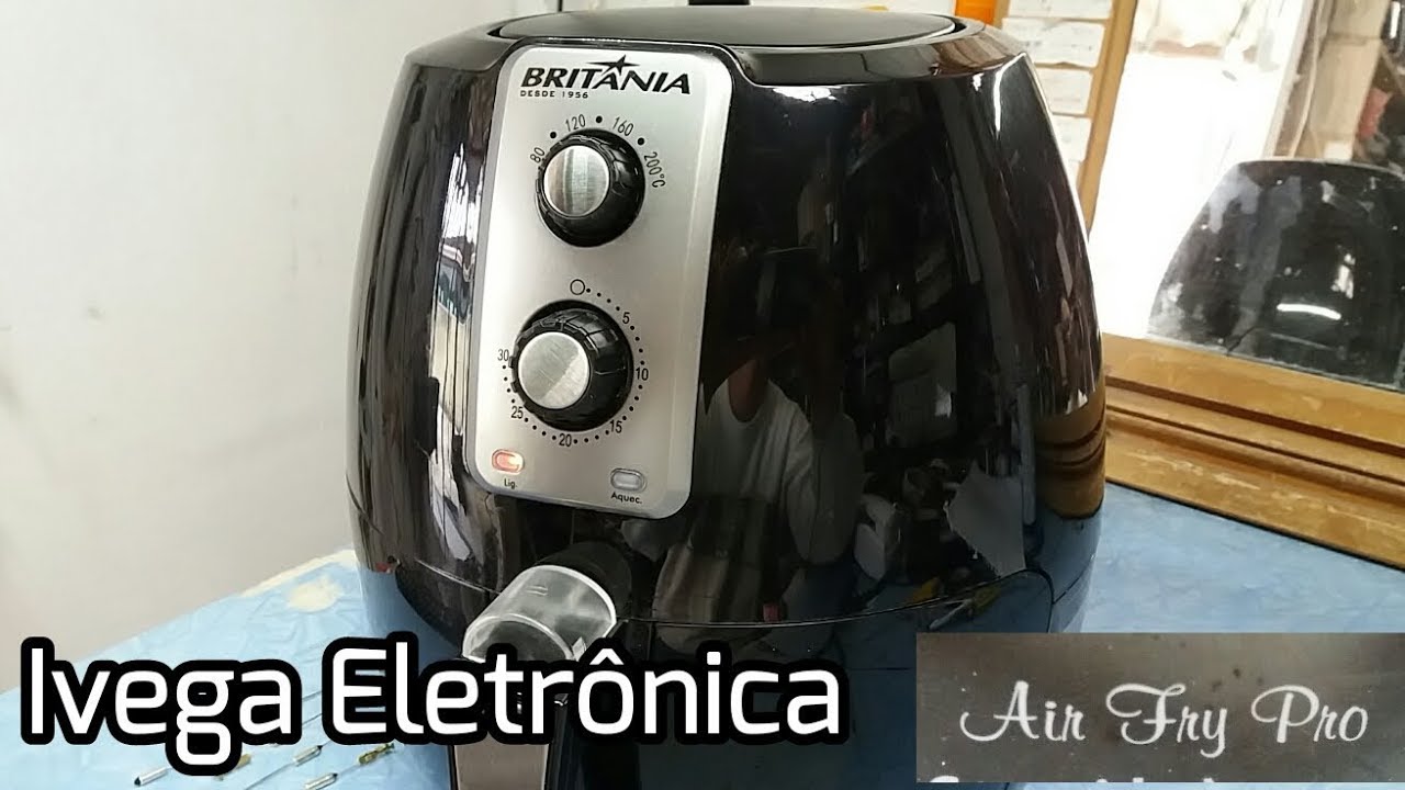 Air fry Pro Britânia, não liga, como trocar fusível