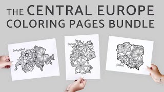 Central Europe Coloring Pages Bundle | Speed Coloring