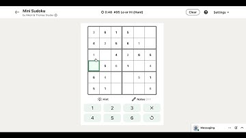 LinkedIn Mini Sudoku Answer Today #95 Lo or Hi #sudoku