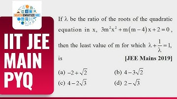 Quadratic Equation JEE Mains PYQ | Relation Between Roots & Coefficients  | By Nitin Agrawal