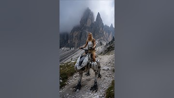 Test Ride on a Quadruped Robot in Mountain Terrain. #robotics #robot #humanoidrobot #quadrupedrobot