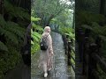 hiking in rain.☂️🌼🌳👍