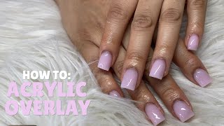 Pastel Pink Acrylic Overlay Nails | How to do Acrylic Overlay | Acrylic Nail Tutorial | Clarissa Ama