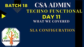 CSA Admin Batch18 | Day 11 | SLA Configurations Wealth
