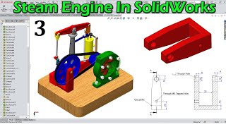 Part-3 | Bearing Support | Steam Engine SolidWorks Tutorial In Hindi Urdu 
