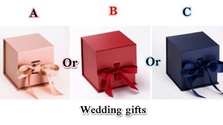 اختار صندوق وشوف هدايا حفل زفافك /choose your gift for your wedding