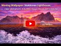 Moving Wallpaper: Stokksnes Lighthouse, near Vestrahorn, ICELAND. Ocean Waves, WITH SOUND
