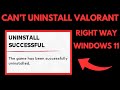 How to Uninstall Valorant Windows 11/10 (Can't Uninstall Valorant Fix)