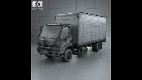 Hino 195 Hybrid Box Truck 2012 3D model from CGTrader.com