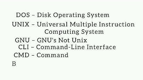 Operating Systems & Cloud Computing Explained | DOS, UNIX, GNU, CLI, IaaS, PaaS, SaaS Full Forms