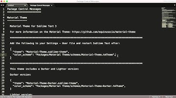 Making Sublime Awesome: The Material Theme (2/13)