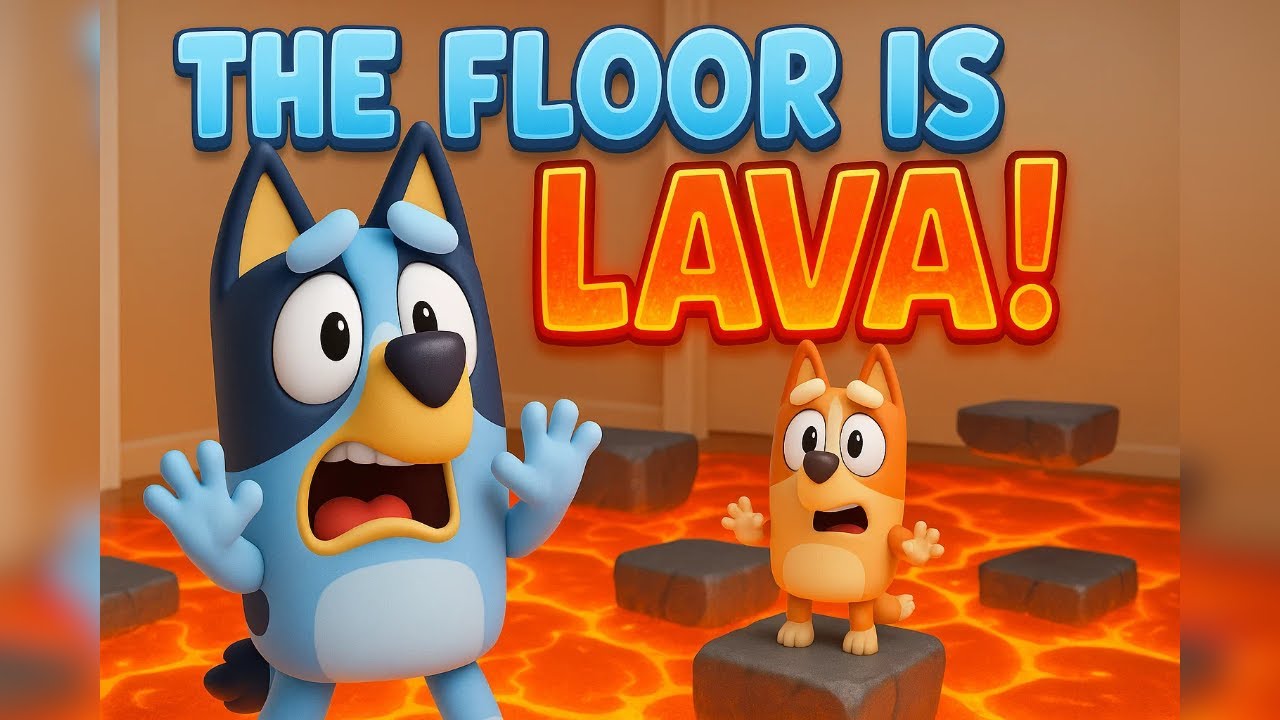 🔥 Bluey Brain Break Dance for Kids | Jump, Freeze, Floor is Lava & Fun ...