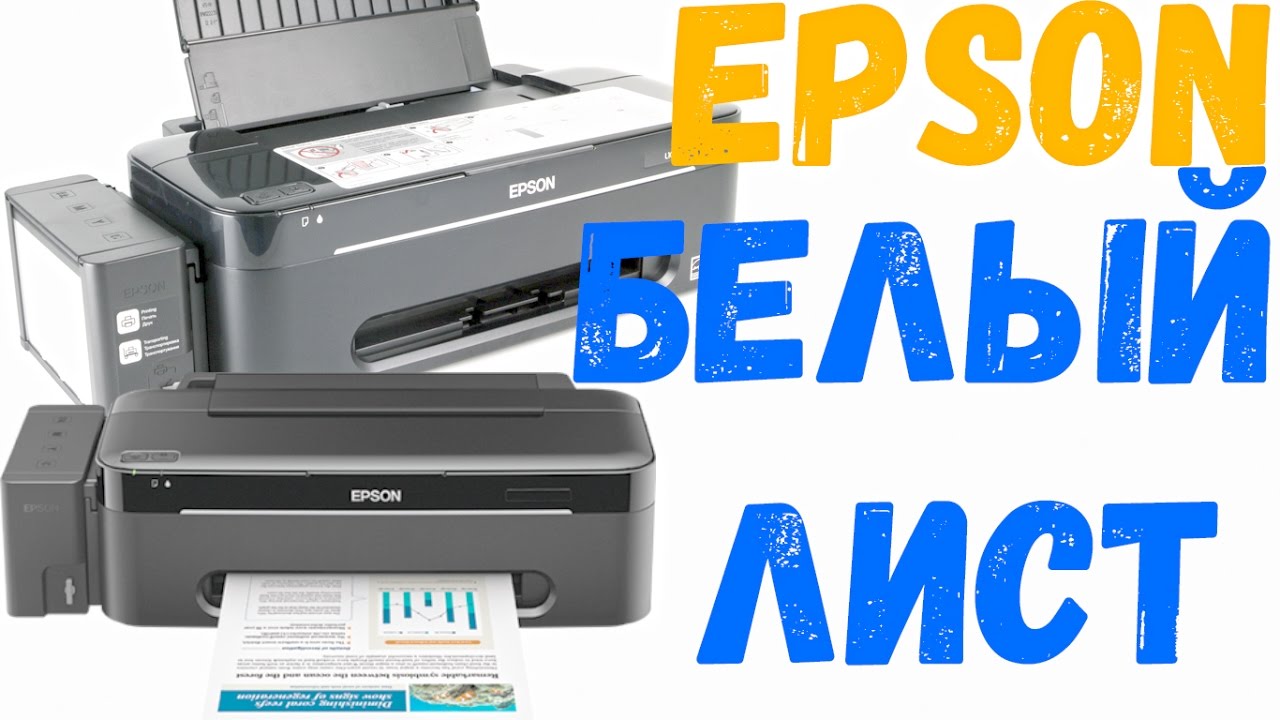 Epson печатает белый лист