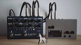 Monome Norns (Oooooo Script) and Strymon Nightsky