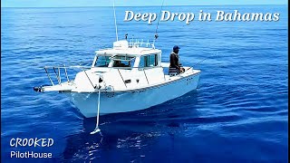 Deep Drop Fishing in Bahamas and Staying on Board in a Small Crooked PilotHouse Boat , Minn Kota
