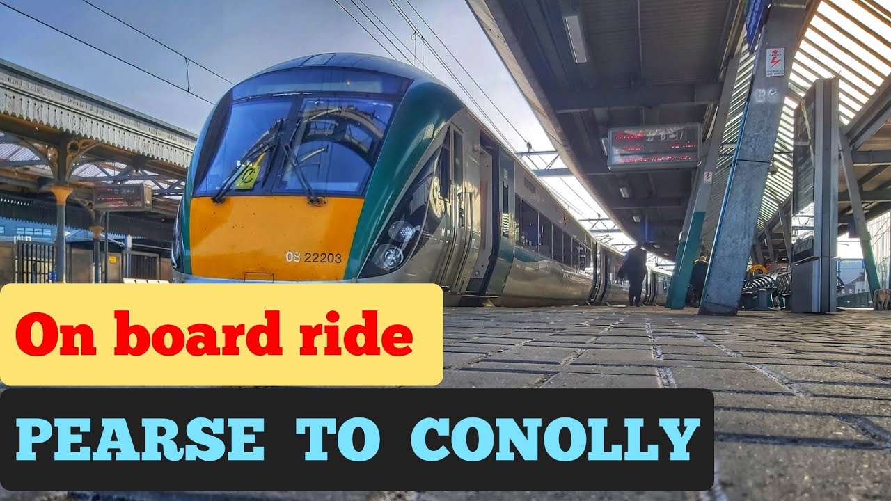 Ride from Pearse~Conolly onboard a 22000 class InterCity train 22203  4/4/2021