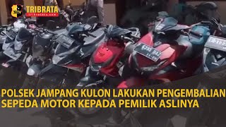 POLSEK JAMPANG KULON LAKUKAN PENGEMBALIAN SEPEDA MOTOR KEPADA PEMILIK ASLINYA