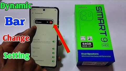 Infinix smart 9 HD me dynamic bar kaise change kare/how to animation change in infinix smart 9 HD